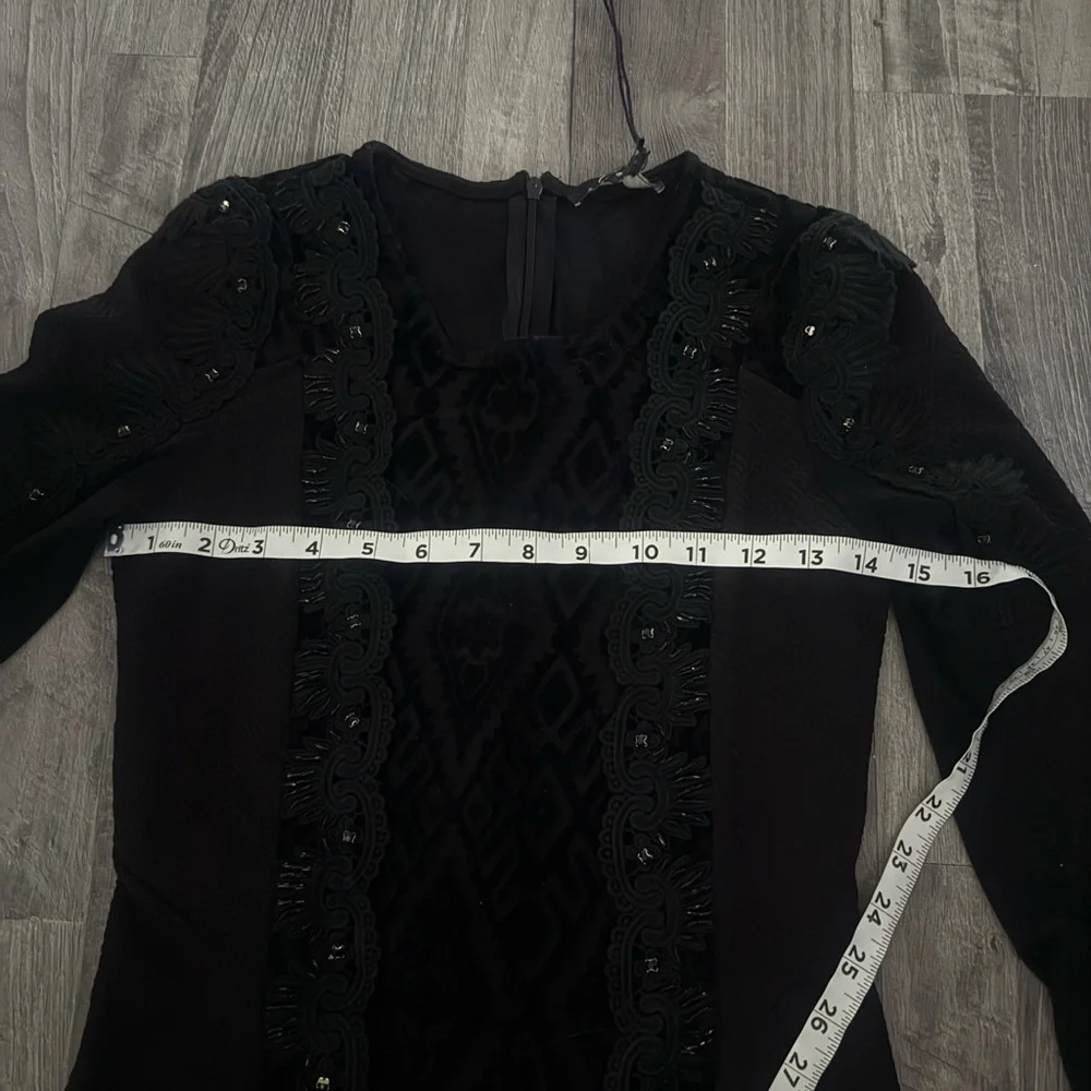 C. Luce Black Long Sleeve Lace Dress - Picture 4 of 8